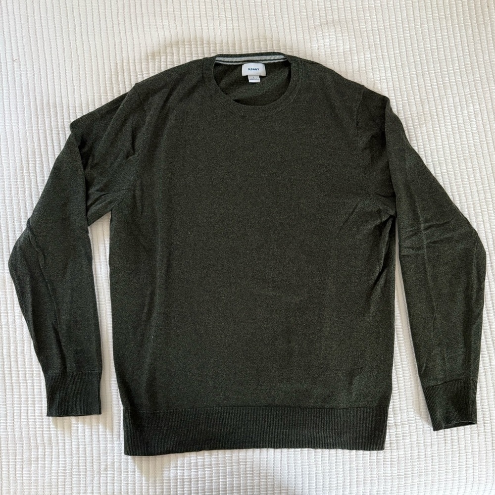 Old Navy Men's Forest Green Crewneck Sweater